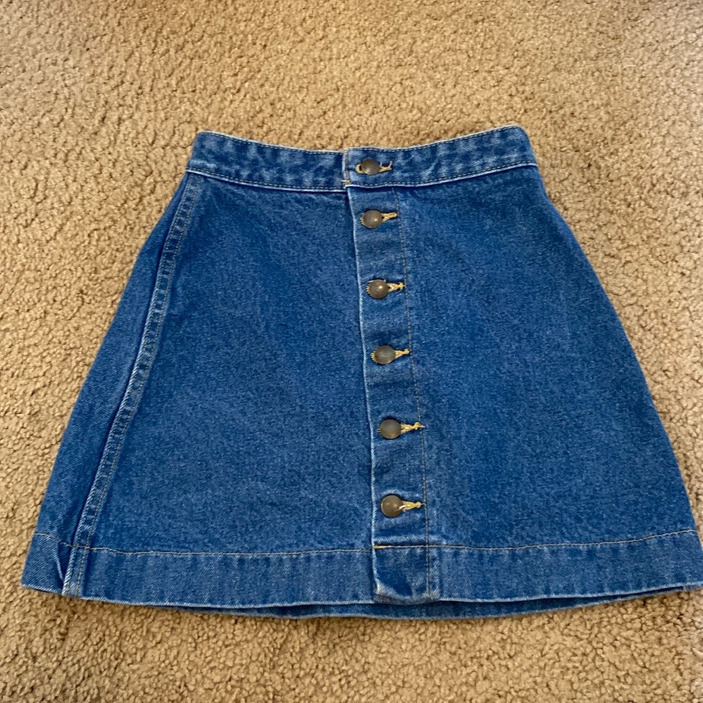 American Apparel Button Front Denim Skirt Women’s XS